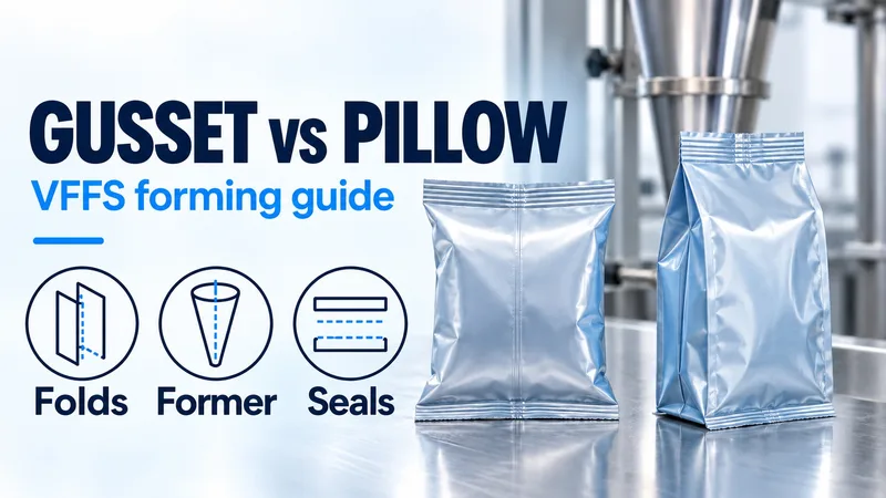 Silver pillow and side-folded bag examples with folds, former and seals icons
